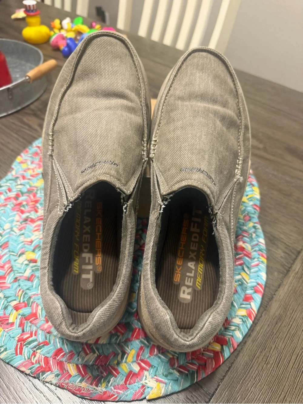 Skechers Relaxed Fit Slip-On Loafers — Taupe Brown